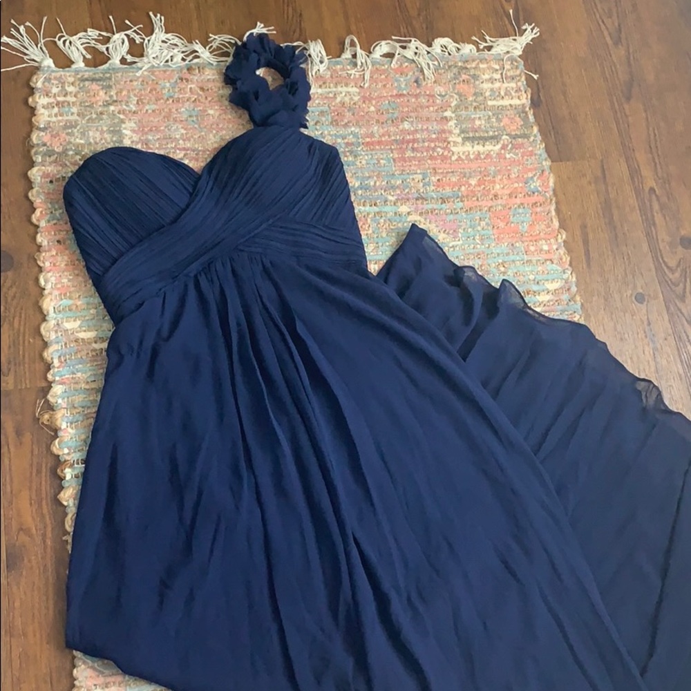 Navy blue bridesmaids dress